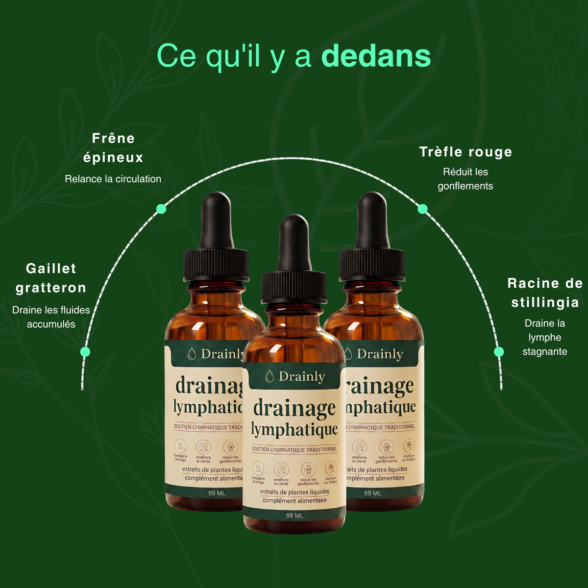 Drainant Lymphatique Drainly® - soutien traditionnel, formule liquide