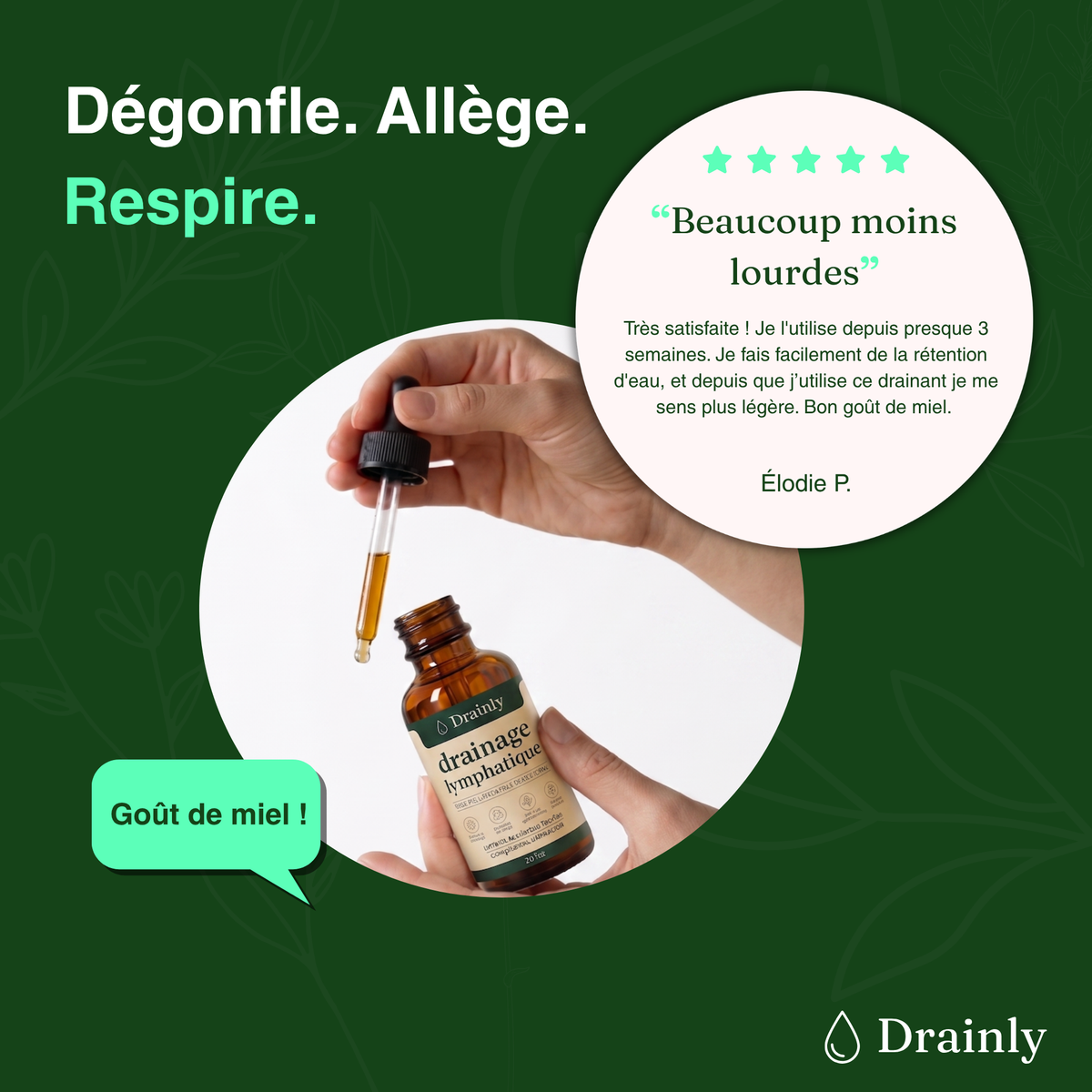 Drainant Lymphatique Drainly® - soutien traditionnel, formule liquide